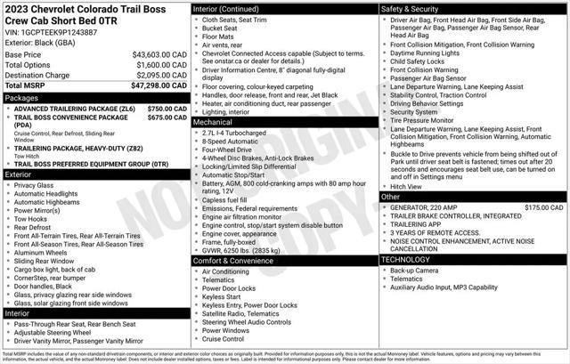2023 Chevrolet Colorado Trail Boss