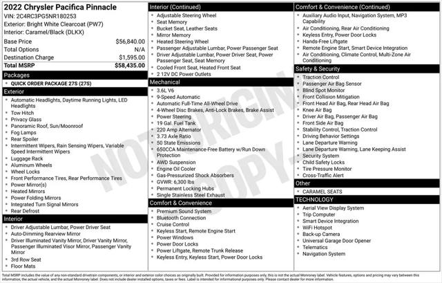 2022 Chrysler Pacifica Pinnacle AWD