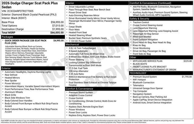 2026 Dodge Charger Scat Pack Plus 4-Door AWD