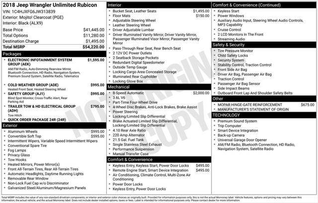 2018 Jeep Wrangler Unlimited Rubicon 4x4
