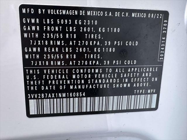 2022 Volkswagen Tiguan 2.0T SE 4MOTION