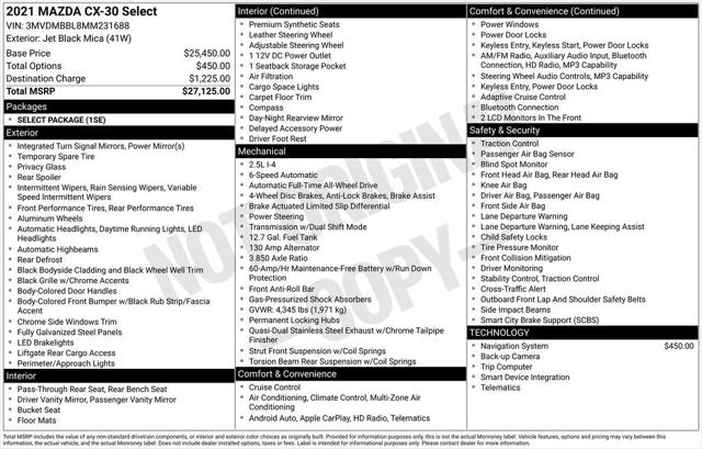 2021 Mazda CX-30 Select
