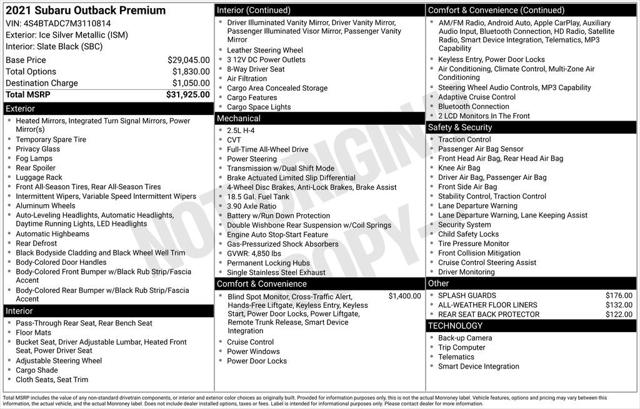 2021 Subaru Outback Premium