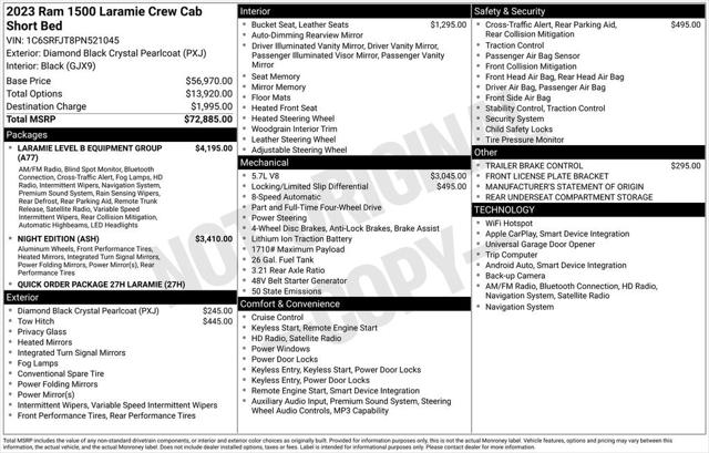 2023 RAM 1500 Laramie Crew Cab 4x4 57 Box