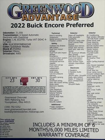 2022 Buick Encore AWD Preferred