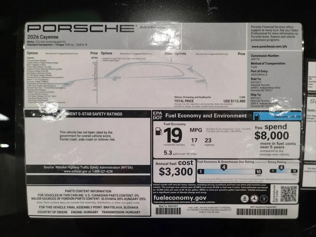 2026 Porsche Cayenne Cayenne