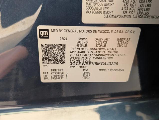 2021 Chevrolet Silverado 1500 2WD Crew Cab Short Bed Custom