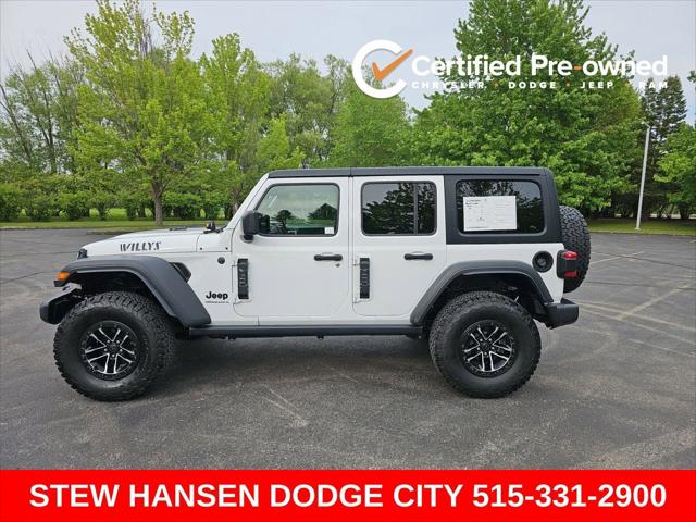 2024 Jeep Wrangler 4-Door Willys 4x4 for sale in Urbandale, IA