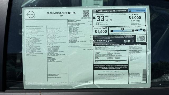 2026 Nissan Sentra SV