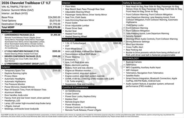 2026 Chevrolet TrailBlazer FWD LT