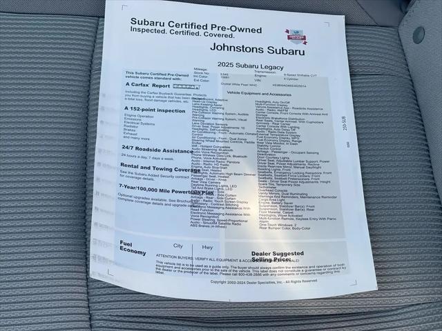 2025 Subaru Legacy Premium
