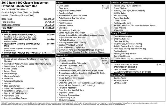 2019 Ram 1500 Classic Tradesman Quad Cab 4x4 6'4" Box