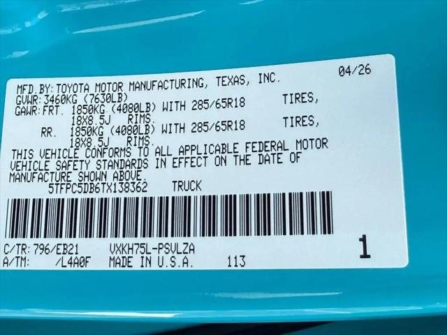 2026 Toyota Tundra TRD Pro Hybrid CrewMax 5.5' Bed