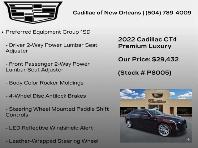 2022 Cadillac CT4 Premium Luxury