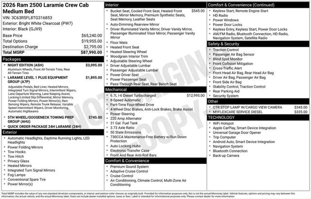2026 Ram 2500 Laramie Crew Cab 4x4 64 Box