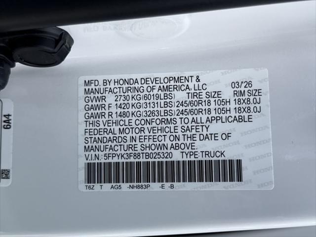 2026 Honda Ridgeline Black Edition