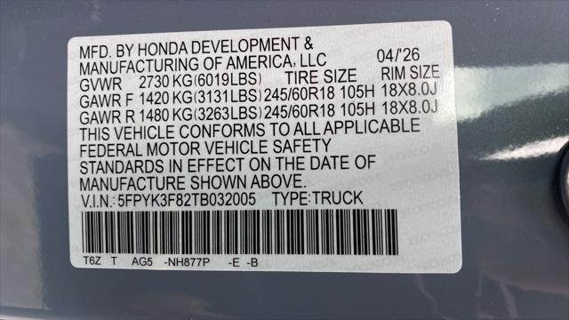 2026 Honda Ridgeline Black Edition