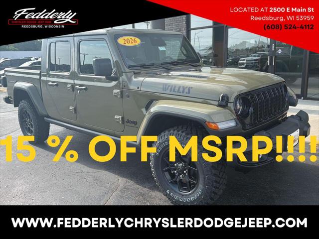 2026 Jeep Gladiator GLADIATOR WILLYS 4X4 2026 Jeep Gladiator GLADIATOR WILLYS 4X4