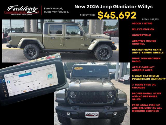 2026 Jeep Gladiator GLADIATOR WILLYS 4X4 2026 Jeep Gladiator GLADIATOR WILLYS 4X4