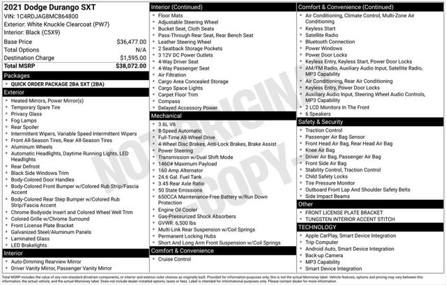 2021 Dodge Durango SXT AWD