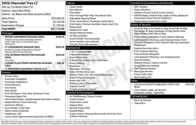 2026 Chevrolet Trax FWD LT