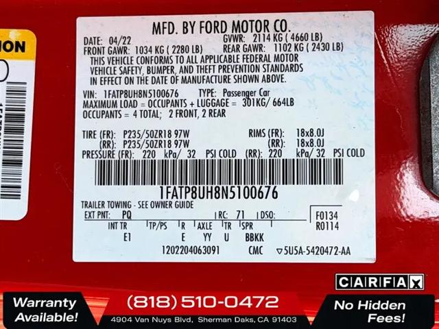 2022 Ford Mustang EcoBoost Premium Convertible