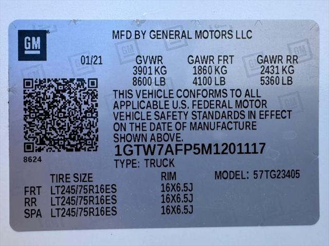 2021 GMC Savana Cargo RWD 2500 Regular Wheelbase Work Van