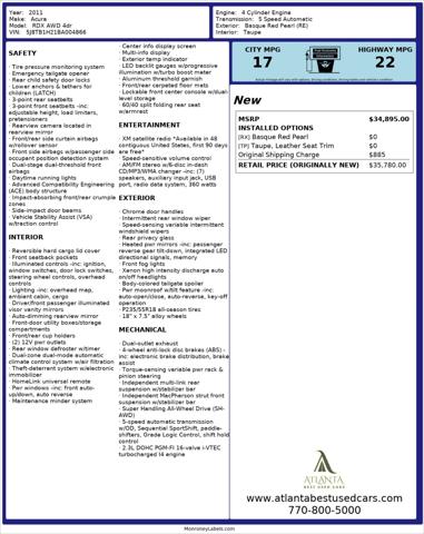 2011 Acura RDX Unknown