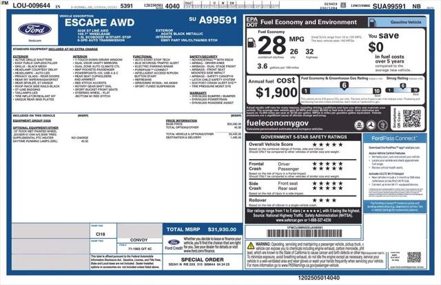 2025 Ford Escape ST-Line