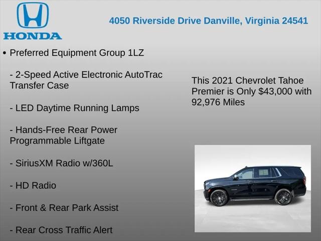 2021 Chevrolet Tahoe 4WD Premier