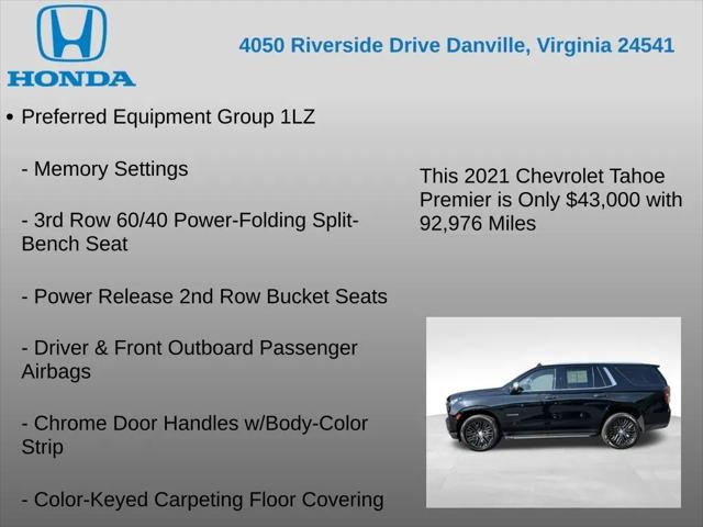 2021 Chevrolet Tahoe 4WD Premier