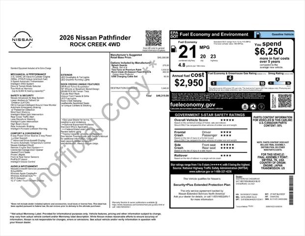 2026 Nissan Pathfinder Rock Creek