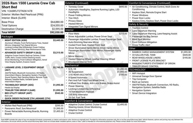 2026 Ram 1500 Laramie Crew Cab 4x4 5'7" Box