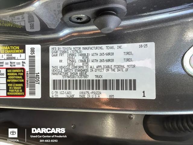 2026 Toyota Tundra Platinum CrewMax 5.5' Bed