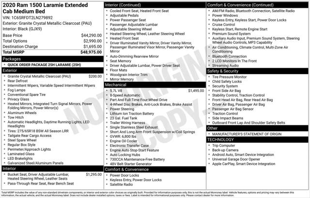 2020 Ram 1500 Laramie Quad Cab 4x4 6'4" Box