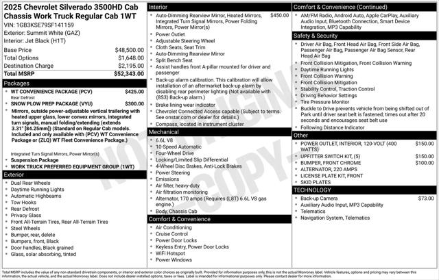 2025 Chevrolet Silverado 3500HD Work Truck