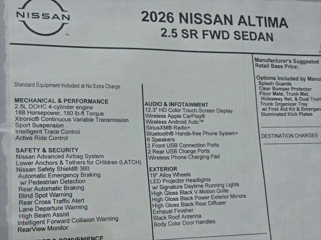 2026 Nissan Altima SR FWD