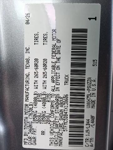 2026 Toyota Tundra 1794 Edition CrewMax 5.5' Bed