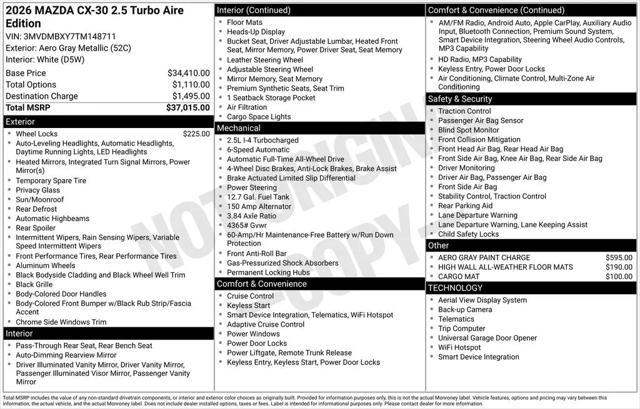 2026 Mazda CX-30 2.5 Turbo Aire Edition