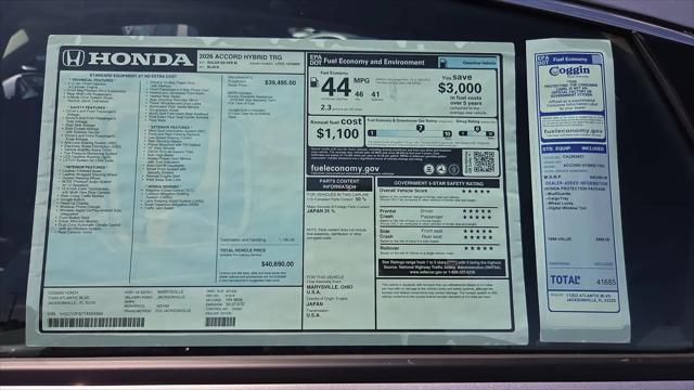 2026 Honda Accord Sedan Touring