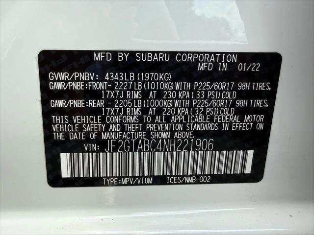 2022 Subaru Crosstrek 2.0i