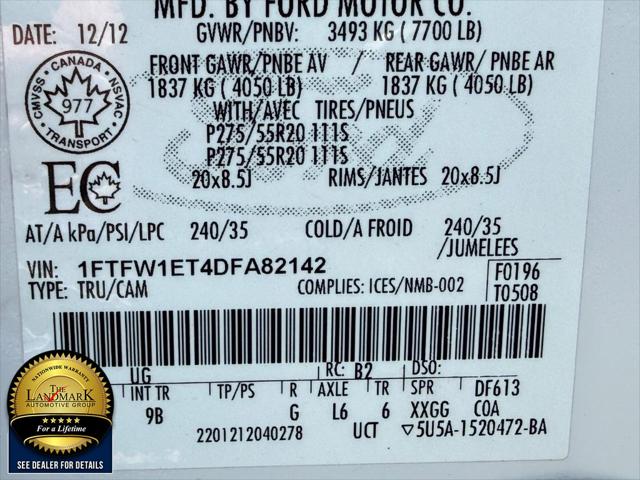 2013 Ford F-150 4WD Platinum SuperCrew