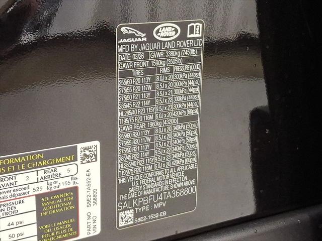 2026 Land Rover Range Rover P400 SE 7 Seat