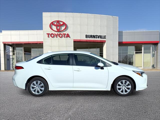 Used 2025 Toyota Corolla LE with VIN JTDBCMFE4SJ046373 for sale in Burnsville, Minnesota