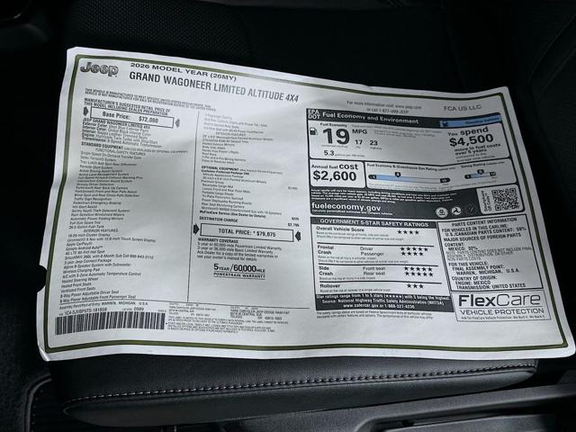 2026 Jeep Grand Wagoneer Limited Altitude 4x4