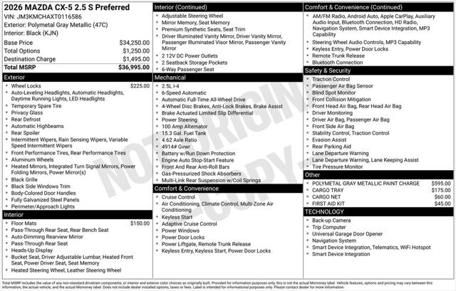 2026 Mazda CX-5 2.5 S Preferred