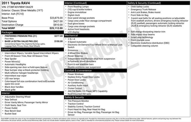2011 Toyota RAV4 Base
