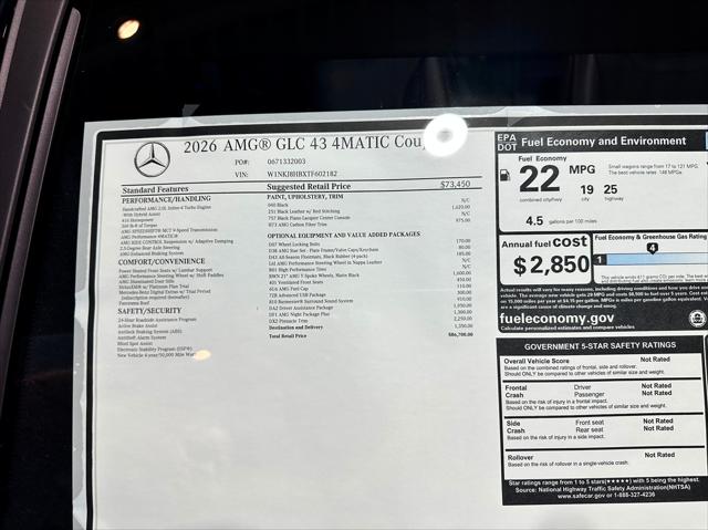 2026 Mercedes-Benz AMG GLC 43 4MATIC