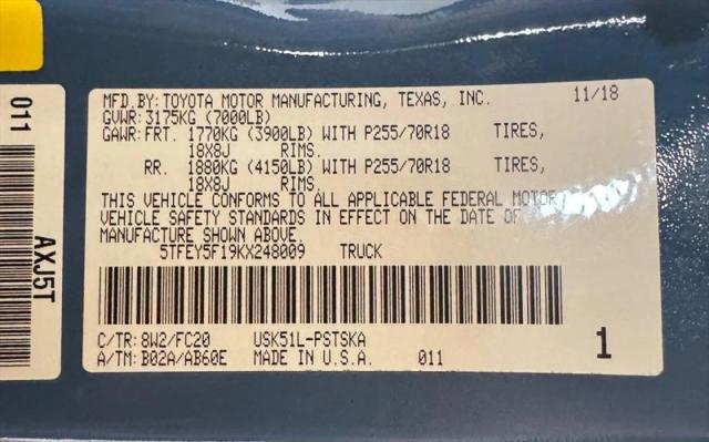 2019 Toyota Tundra SR5 5.7L V8