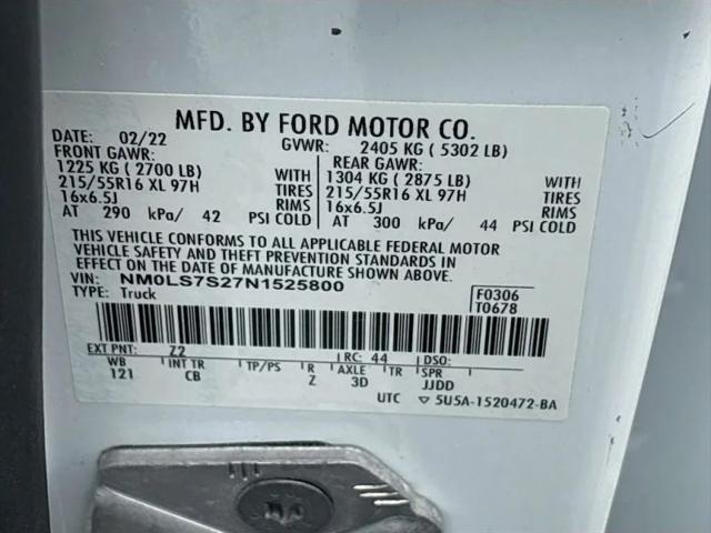 2022 Ford Transit Connect XL Cargo Van